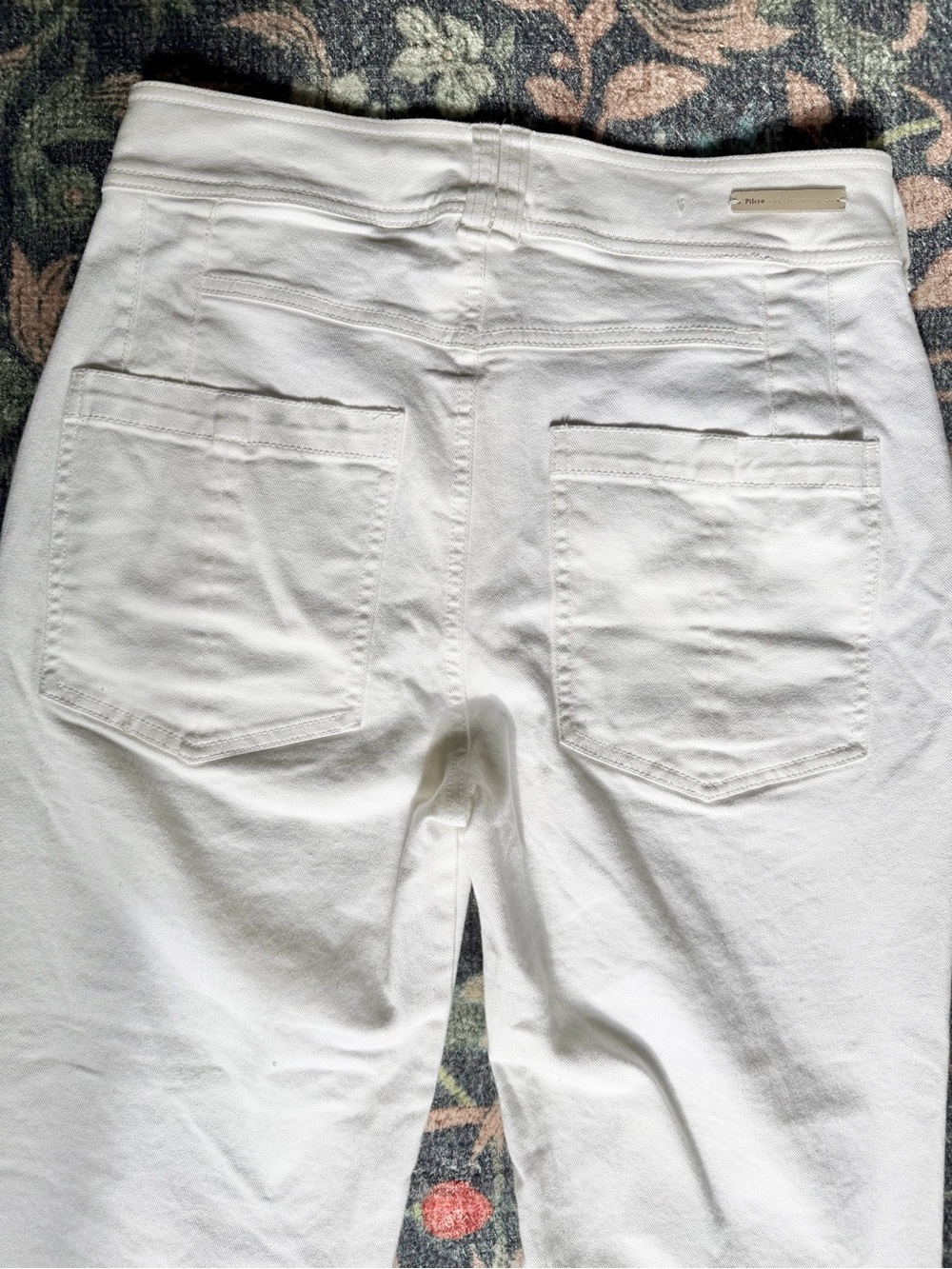 Anthropologie Pilcro White Yoke Waist Western Style Straight Leg Jeans 27 - Picture 8 of 11